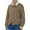 Khaki, variant on Ediodpoh Solid Color Asymmetrical Button Front Open Front Cardigan for Women Loose Fit Casual Knit Sweater Jacket Round Neck Black XXL