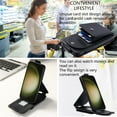 thumbnail image 3 of TECH CIRCLE For Galaxy S23 FE Wallet Case with Card Holder,PU Leather Flip Kickstand Magnetic Clasp Durable Shockproof Protective Phone Case for Samsung Galaxy S23 FE 6.4" 2023,Black, 3 of 6