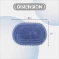 thumbnail image 4 of Better Trends 17" x 24" Oval Shape Bath Mat 100% Cotton Bathroom Rug Water Absorbent Bath Rug Machine Washable (Blue) Lilly Crochet Collection, 4 of 6