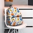 thumbnail image 6 of Haiem Flower Lightweight Backpack for School, Classic Basic Water Resistant Casual Daypack for Travel with Bottle Side Pockets, 6 of 7