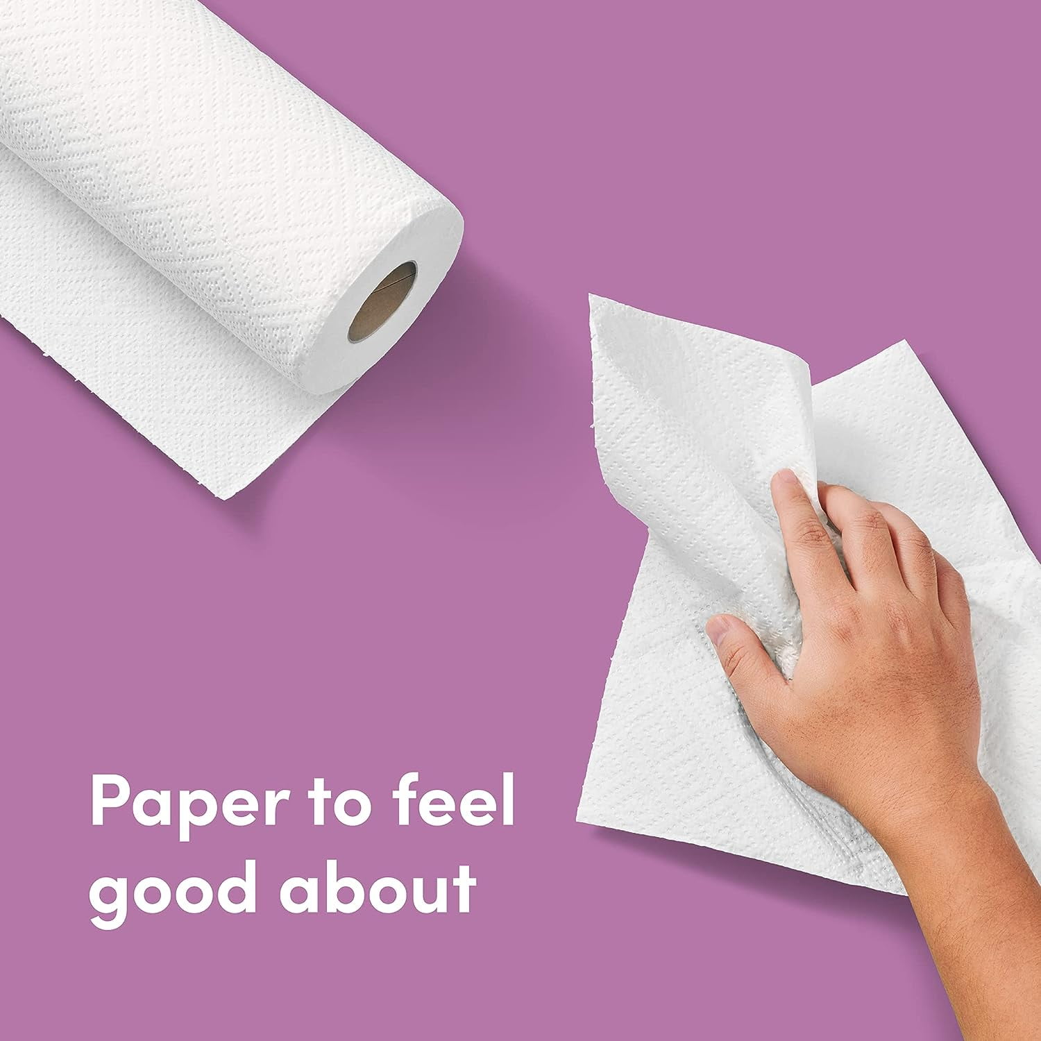 Bamboo Paper Towels, 6 Rolls, 2 ply, FSC Certified, 150 Sheets, 900 Count, Plastic-Free, Multicolor