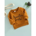 thumbnail image 3 of Arvbitana 0-24 Months Infant Baby Girl Boy Sweatshirt Top Fall Long Sleeve O Neck Oversized Pullover Hoodies Shirt Blouse, 3 of 8