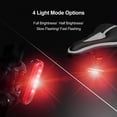 thumbnail image 3 of Juego de 2 luces traseras para bicicleta, luz trasera LED roja brillante para bicicleta, recargable por USB, luz para casco impermeable, linterna para bicicleta, accesorios reflectores de seguridad, a, 3 of 4