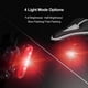 thumbnail image 3 of Juego de 2 luces traseras para bicicleta, luz trasera LED roja brillante para bicicleta, recargable por USB, luz para casco impermeable, linterna para bicicleta, accesorios reflectores de seguridad, a, 3 of 4