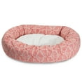 thumbnail image 2 of Majestic Pet Sherpa Charlie Bagel Pet Bed for Dogs, Calming Dog Bed Washable, Extra Large, Salmon, 2 of 5