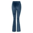 thumbnail image 3 of RUTAYY Women's Casual Flare Long Pants Solid Color High Waisted Comfortable Daily Wear Classic Stylish Trousers, 3 of 4