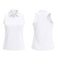 thumbnail image 4 of Fewfanhot Womens Tops Golf Shirt UPF 50+ Sleeveless Collared Shirts Quick Dry Tennis V-Neck Racerback Athletic Workout Tank, 4 of 9