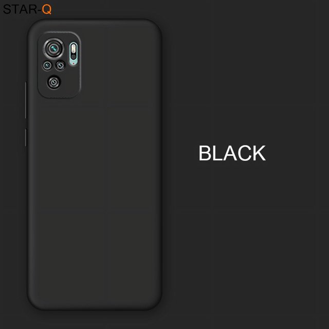 New Liquid Silicone Phone Case For Xiaomi Redmi Note 10 pro max 10s Original Camera Protective Soft Back Covers On Redmi Note10 JK black redmi note10 pro max