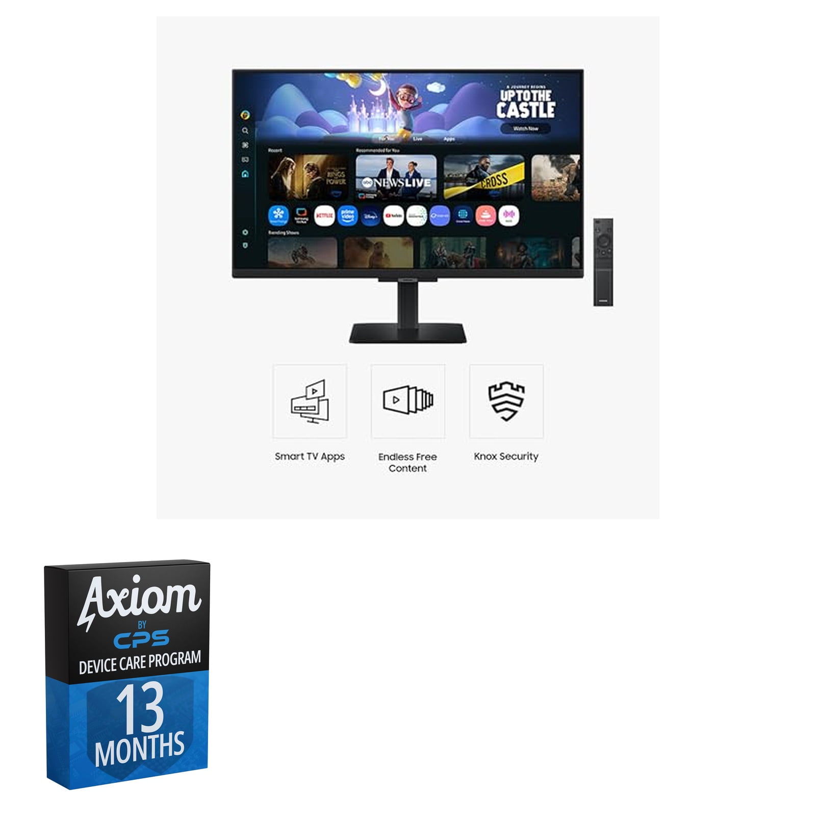 Samsung 27-Inch M5 (M50F) FHD Smart Monitor Black + 13-Month Axiom Care