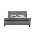 Nottingham KingSize Tufted Sleigh Upholstered Platform Sleigh Bed in