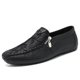 thumbnail image 1 of Mocasines Four Seasons, zapatos individuales, mocasines sin cordones, zapatos de conducción de suela suave, zapatos casuales de cuero con cremallera retro, zapatos para hombres, 1 of 6