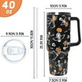 thumbnail image 3 of Halloween Tumbler 40oz Skull Pumpkin Tumbler Goth Skull Cups Leak Proof Tumbler Insulated Coffee Travel Mug for Halloween Gifts Gothic Witchy Decor, 3 of 6