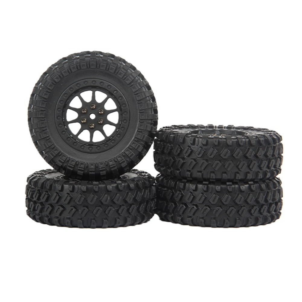 4PCS 70mm RC Car Tires & Wheels Set - Fits MN98, MN99S, C14, C24, B14, B24 Models (Black)