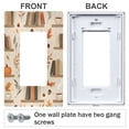 thumbnail image 3 of Yayeee Rocker Switch Wall Plate 1-Gang 4.6"x2.9" Home Decorative Outlet Cover, Fall Book Shelf, 3 of 6