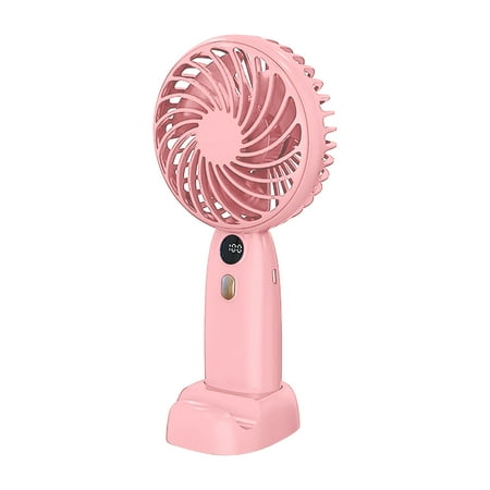 

Mittory Power Digital Display Charging Treasure Fan Portable Handheld Small Fan Student Rechargeable Desktop USB Fan