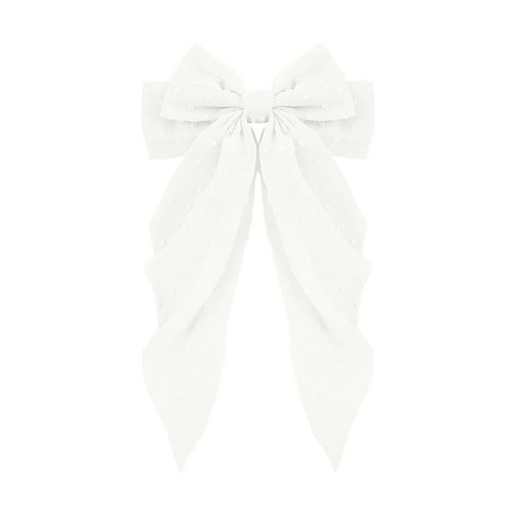 Elegant Large Chiffon Bow Hair Clip For Women Polka Barrettes Back Head Spring Hair Accessories