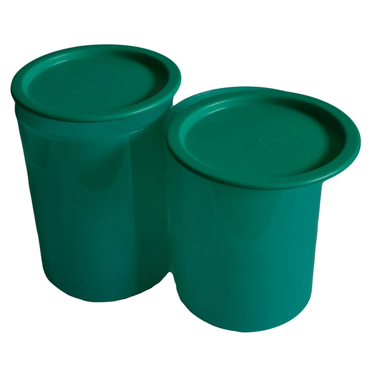 Tupperware One Touch Canister, Green, 1.3 Litres, Set of 2