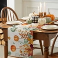 thumbnail image 3 of Thanksgiving Pumpkin Table Runner, Autumn Thanksgiving Kitchen Dining Table Decoration for Home Party Decor 13x70 Inches, 3 of 9