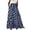 Navy Skirts, variant on Jsaierl Women's Polka Dot Tiered Maxi Skirt, Drawstring Waist Casual Flowy Skirt, Retro Ditsy Print Skirt for Picnic & Brunch