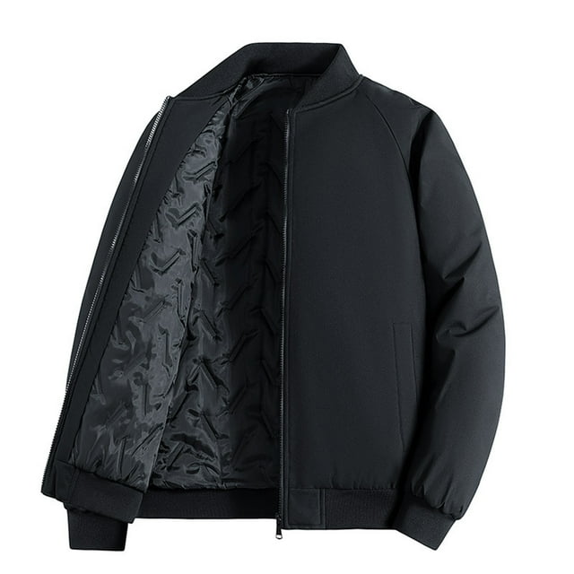 WRKEKC Manteau Décontracté pour Homme à Col Rond, Manches Longues, Léger et Polyvalent, avec Poches, pour Tenue Urbaine de Bureau et Style de Rue Moderne, en Couleur Unie Noir m