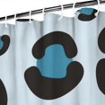 thumbnail image 3 of Light Blue and Black Of Leopard Print Shower Curtain 84"x72" ,Bathroom Decorative Shower Curtains Set with 12 Hooks,Modern Waterproof Washable Shower Curtain, 3 of 6
