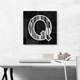 thumbnail image 2 of ARTCANVAS Modern Black White Alphabet Letter Q Canvas Art Print - Size: 18" x 18" (1.50" Deep), 2 of 9