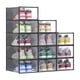 thumbnail image 1 of Cajas para Zapatos, Organizador de Zapatos de Plástico, Juego de 12, para Zapatos hasta 43, Transparente y Blanco Nube, 1 of 6