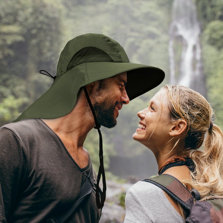 Tirrinia Neck Flap Sun Hat with Wide Brim - UPF 50+ Hiking Safari
