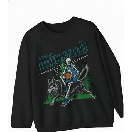 HA Sweatshirts Minnesota Basketball Wolf Rider Vintage Graphic Unisex Crewneck SWEATSHIRT All Size S-5XL