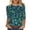 Multicolor#24, variant on JTZGDY 3/4 Sleeve Tops for Women Dressy Casual Summer Tie Dye Gradient Color Print T-Shirts Lightweight Comfy Floral Pattern Graphic Tunic Tees Blouse Multicolor#26 L