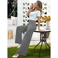 thumbnail image 5 of Women's Stretchy Wide Leg Palazzo Lounge Pants Casual Comfy High Waist Palazzo Pants, 5 of 11