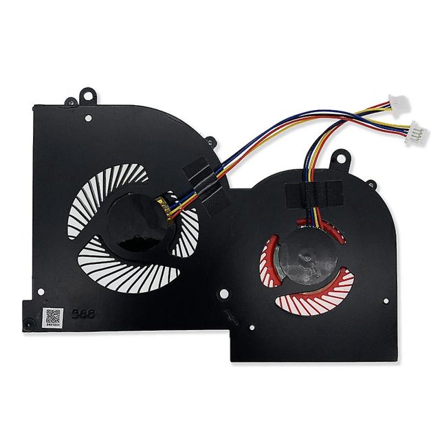 Ventiladores de refrigeración de CPU para portátil, radiador GPU de 4 pines DC 5V 0.5A para MSI GS65 GS65VR