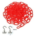 thumbnail image 3 of Uxcell 13Ft Plastic Chain Barrier, Safety Link Chain Stanchion with 2 Magnetic Hooks for Crowd Control, Red, 3 of 6