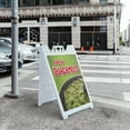 thumbnail image 5 of A-frame Sidewalk Guacamole 24" x 36" Double Sided A-Frame Sidewalk Sign, Includes 2 Installed Vinyl Decals | Foldable Portable White Signicade Sandwich Board Signs, 5 of 5