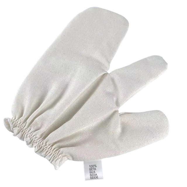 Silk Exfoliating Gloves Dry Massage Brush for Lymphatic Drainage Acnes Scars Removal for Removing Dead Skin