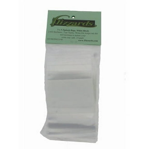 3x5 Ziplock Reclosable White Block Poly Bags Write On, 25 pack