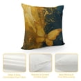 thumbnail image 4 of JRXY Short Plush Pillowcase 1 Piece Gold and Blue Abstract Art White, 4 of 5