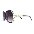 thumbnail image 4 of Lunettes de Soleil de Luxe pour Femmes avec Strass Papillon Bleu Violet, 4 of 4