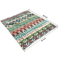 thumbnail image 4 of Comfort Boho Sherpa Flannel Throw Blanket - 50x60in Blanket with Colorful Stripes Couch Blanke for Bed Couch Sofa Office Camping - Plush Throw Blankets, 4 of 5