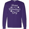 thumbnail image 3 of Inktastic Happy Valentines Day with Arrows Long Sleeve T-Shirt, 3 of 5