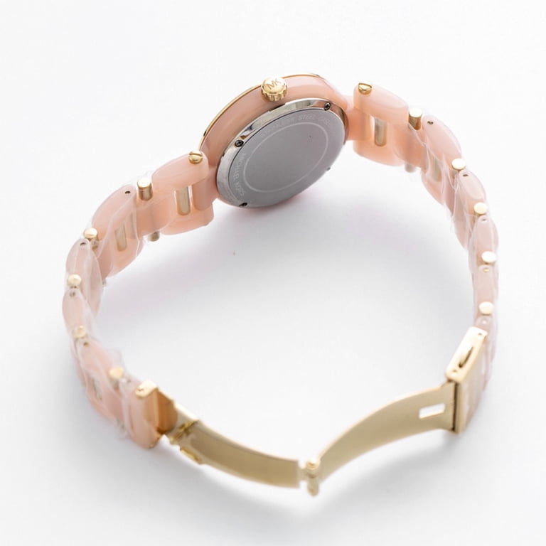 Michael Kors Delray Rose Gold Dial Pink Steel Strap Watch For Women Michael Kors Delray Rose Gold Dial Two Tone Steel Strap  main image 4