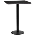 thumbnail image 1 of Bowery Hill 24" Table de Bar de Restaurant Carrée en Noir, 1 of 2