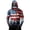 Dark Blue, variant on Men's SPF 50 US Flag 250th Anniversary Printed Sun Shirt Long Sleeve Thin Summer Hoodie Rash Guard with Mask