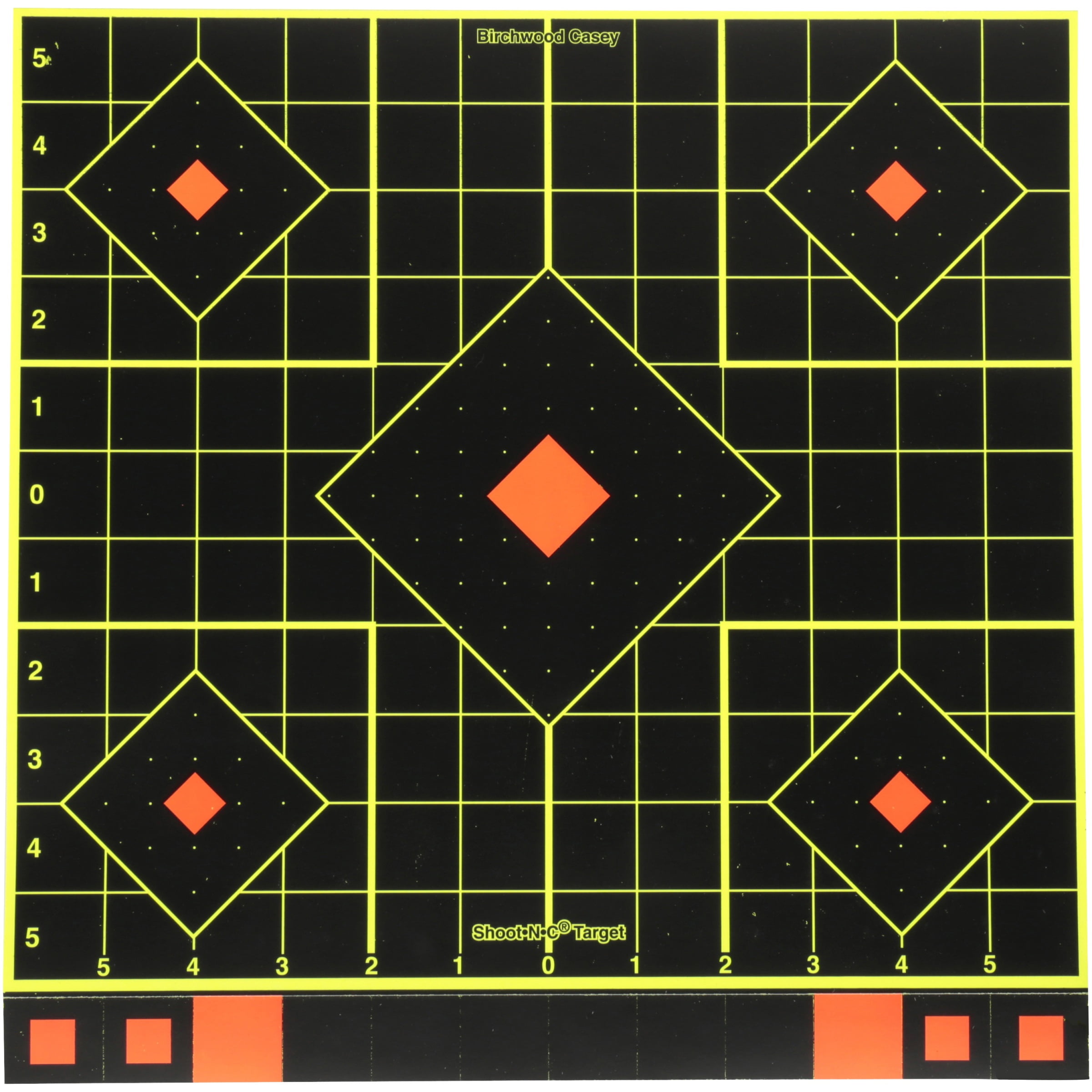 BIRCHWOOD CASEY Shoot-N-C 12" Sight-In Reactive Target - Highly Visible Instant Feedback Self-Adhesive Shooting Target Stickers with Repair Pasters - 12 Targets, 144 Pasters