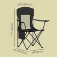 thumbnail image 6 of LEDREM Premium Foldable Camping Chairs Set of 2 - High Back Support, Adjustable Armrests, Drink Holder & Organizer, 330lb Capacity, Ink Black, 6 of 7