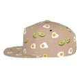 thumbnail image 3 of Gaeub Egg and Avocado Flat Bill Snapback Hats Baseball Caps with Adjustable for Running Workouts and Outdoor Activities, 3 of 9