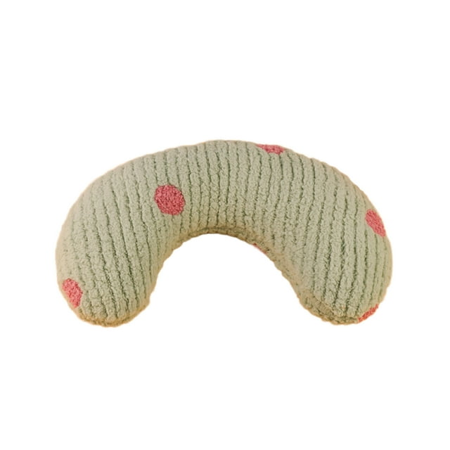 Coussin Demi-Beigne pour Chat d'Intérieur – Lit pour Animal en Polyester Doux avec Conception Lavable, 11.4 Po x 7.4 Po x 3.9 Po, Orange/violet/vert