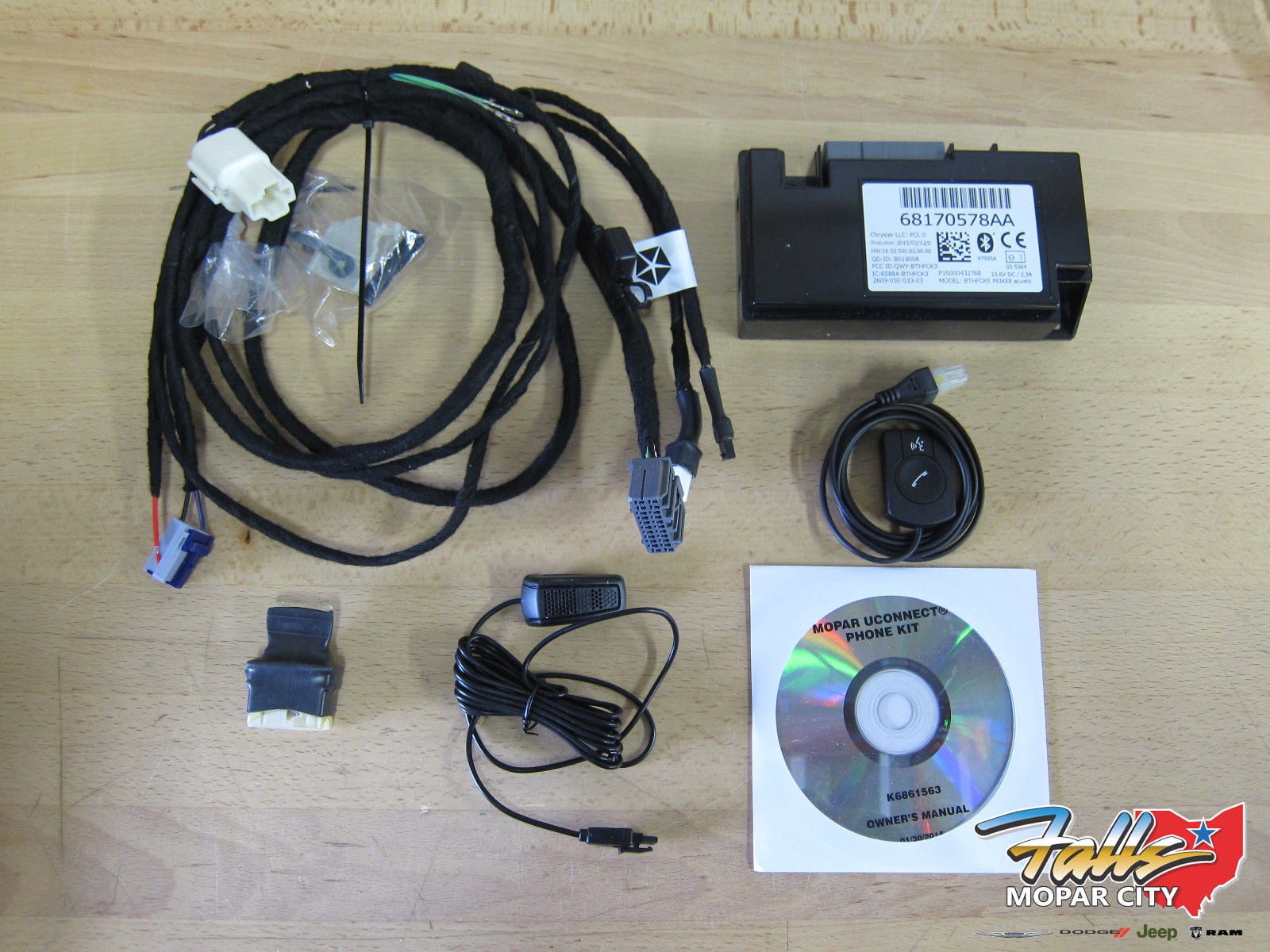 Jeep RAM uConnect Hands Free Bluetooth Kit for RA1 Radio Mopar OEM