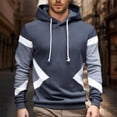 thumbnail image 1 of MHFRRA Sudadera con Capucha y Bloques de Color para Hombre, Estilo Casual Gris, 1 of 4