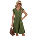 thumbnail image 2 of Vestido de verano MixShe Olive Casual Spring Women 2025, 2 of 7
